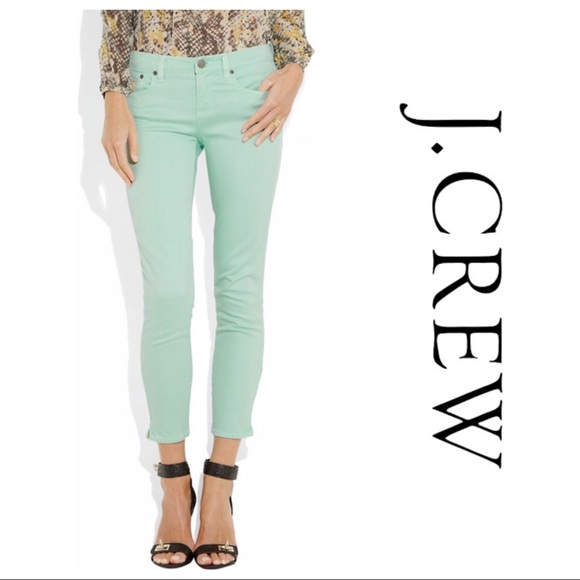 J. Crew Denim - J Crew Mint Green Ankle Skinny Jeans Size 27 - C08